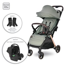 Carucior pentru Nou-Nascut Lorelli Autofold Loret Ultra-Light pana la 22 Kg Green