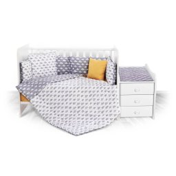 Set Lenjerie Lorelli Trend 8 Piese Bumbac Ranforce Clouds Grey