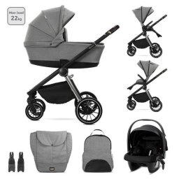 Carucior Set 3 in 1 Lorelli Bianca Prevazut cu Sistem Anti-Reflux pana la 22 Kg Grey