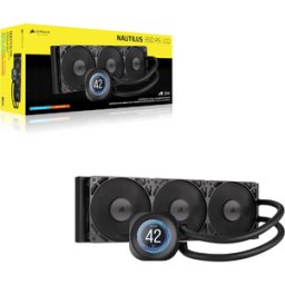 Cooler Lichid Corsair NAUTILUS 360 RS LCD AIO 360mm 2.1inch IPS PWM Zero RPM Intel/ AMD Negru