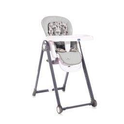 Scaun de Masa Bebelusi Lorelli Party Spatar Reglabil Cadru Aluminiu Pliere Compacta Gri Cool Leather