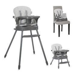 Scaun de Masa Bebelusi Lorelli Pentru Copii 3 in 1 Siesta Grey Leather