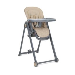 Scaun de Masa Bebelusi Lorelli Party Reglabil Cadru Usor Din Aluminiu 6 Luni+ Beige Leather