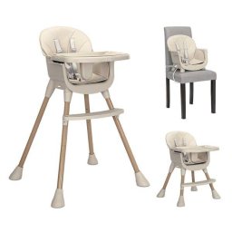 Scaun de Masa Bebelusi Lorelli Vanilla 3 in 1 De La 6 Luni Pana La 6 Ani Beige
