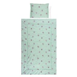 Set Lenjerie pentru Patut Lorelli 4 Piese Bumbac Ranforce Friends Green