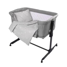 Set Lenjerie pentru Patut Lorelli Eva 5 Piese Bumbac Ranforce Little Bear Grey