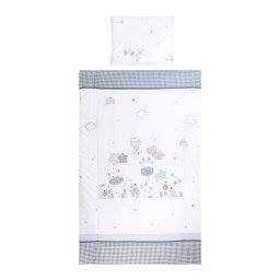 Lenjerie Patut Lorelli Cosy 3 Piese Bumbac Ranforce Giraffe White