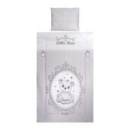 Lenjerie Patut Lorelli Cosy 3 Piese Bumbac Ranforce Little Bear Grey