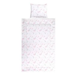 Lenjerie Patut Lorelli Cosy 3 Piese Bumbac Ranforce Moons & Stars Pink