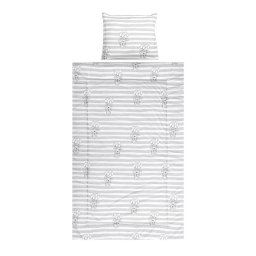 Lenjerie Patut Lorelli Cosy 3 Piese Bumbac Ranforce Striped Grey