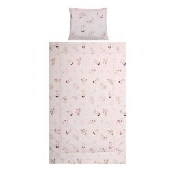 Lenjerie Patut Lorelli Cosy 3 Piese Bumbac Ranforce Bunnies Beige