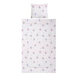 Lenjerie Patut Lorelli Cosy 3 Piese Bumbac Ranforce Aeroplane Blue