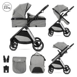 Carucior Lorelli Set 2 in 1 Aspen Transformabil Set Adaptori pentru Cos Auto pana la 22Kg Grey