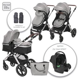 Carucior Lorelli Transformabil Viola cu Adaptori Cos Auto Pana la 22Kg Opaline Grey