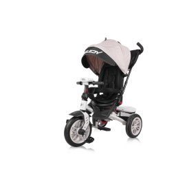 Tricicleta Multifunctionala 4in1 Lorelli Speedy Air Roti cu Camera Scaun Rotativ 1-3 Ani Maxim 20KG Ivory/Black