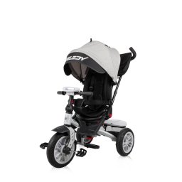 Tricicleta Copii Multifunctionala Lorelli Speedy Air Roti cu Camera Scaun Rotativ 1-3 Ani Maxim 20KG Gri/Negru