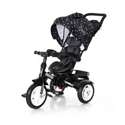 Tricicleta Multifunctionala 4in1 Lorelli Neo Air Roti Mari cu Camera 1-3 Ani Max 20KG Black Crowns