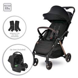 Carucior Lorelli Set 2 in 1 Autofold Loret Cosulet Auto Inclus pana la 22Kg Negru