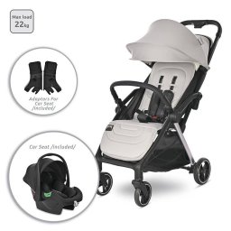 Carucior Lorelli Set 2 in 1 Autofold Loret Cosulet Auto Inclus pana la 22Kg Grey
