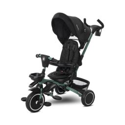 Tricicleta Copii Lorelli Freccia Multifunctionala Pliabila 1-5 Ani Maxim 25KG Sezut Rotativ 360 Grade Negru/Verde