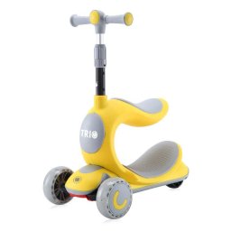 Trotineta Copii Lorelli Trio 3 Ani+ Roti cu Lumini LED Galben
