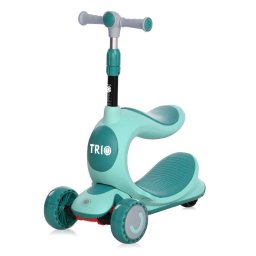 Trotineta Copii Lorelli Trio 3 Ani+ Roti cu Lumini LED Verde
