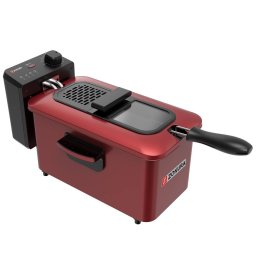 Friteuza Zokura cu Filtru de Ulei 3L 2000W Rosu