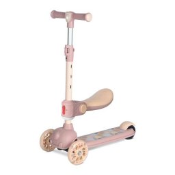 Trotineta Copii Lorelli Jetster Plus 3 Ani+ Scaun Pliabil si Reglabil in 4 Pozitii Roti PU cu Luminite Max 20KG Bej