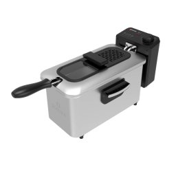 Friteuza Zokura cu Filtru de Ulei 3L 2000W Argintiu