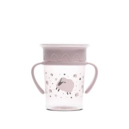 Cana de Antrenament Lorelli cu Manere All Around Cup 360grade Anti-Varsare 275ml +12luni Roz-Mellow
