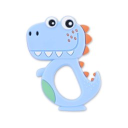 Jucarie de Dentitie Lorelli din Silicon Dino Lucky +3luni Albastru