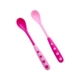 Set 2 Lingurite Lorelli cu Manere Lungi +6luni Roz