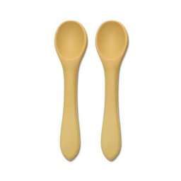 Set 2 Lingurite Lorelli din Silicon Natural +6luni Galben