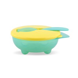 Set Castron Lorelli cu Capac si Lingurita +6luni Verde