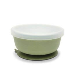 Bol de Hranire Lorelli cu Capac din Silicon Natural cu Ventuza +6luni Verde Fresh