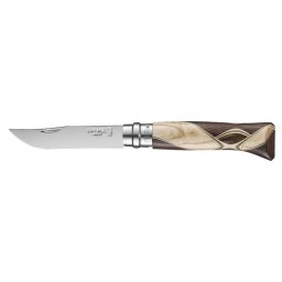 Cutit de Buzunar Pliabil Opinel NÂ°08 Tradition Luxury Lama Inox 8.5CM Argintiu/Maro