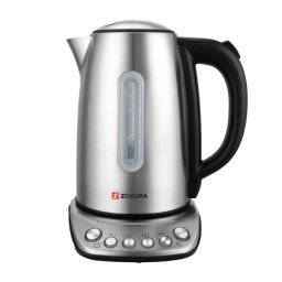 Fierbator Electric Zokura 1.7L 2200W 4 Temperaturi Prestabilite Argintiu