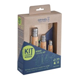 Set Cutite de Calatorie Opinel Nomad Cooking 002614 5 Piese Mini Tocator Lemn