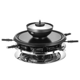 Plita Electrica Raclette Unold U48726 Multi 4in1 Vas Fondue 1300W Negru