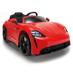 Masinuta Electrica INJUSA Porsche Taycan 12V 2 Viteze Frana Electrica Lumini LED Radio USB Telecomanda Varsta 2 Ani+ Rosu