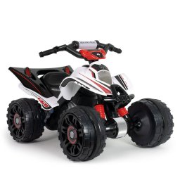 ATV Electric pentru Copii INJUSA Licenta Mercedes 12V cu Pedala de Acceleratie Varsta 2 Ani+ Alb-Negru