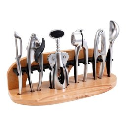 Set Ustensile Bucatarie Zokura Z1117 7 Piese Argintiu