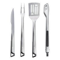 Set 4 Ustensile de Gratar Zokura Z1322 cu Geanta Depozitare Inox