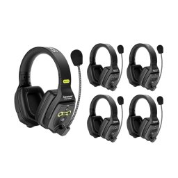 Sistem Intercom Wireless pentru 5 Persoane Saramonic WiTalk WT5D Full-Duplex 1.9GHz Casti Dual-ear Negru