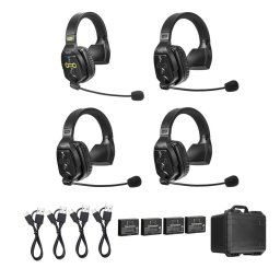 Sistem Intercom Wireless pentru 4 Persoane Saramonic WiTalk WT4S Full-Duplex 1.9GHz Casti Single-ear Negru
