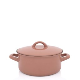 Oala cu Capac Metalac Mocha Mousse Email 2.75L Diametru 20CM Maro