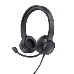 Casti Trust HS-150 Wired Head-Band Office/Call Center Black