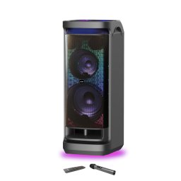 Boxa Portabila Akai Duala Dj Activa Cu Glob Luminos Negru