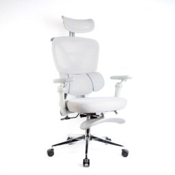 Scaun de Birou GLOBIZ Ergonomic cu Brate Reglabile Tetiera si Suport Pentru Picioare Gri