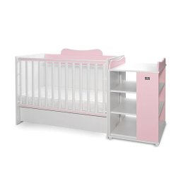 Patut Lorelli Modular Multifunctional 5 Confirgurari Diferite 190 X 72Cm Multi White Orchid Pink